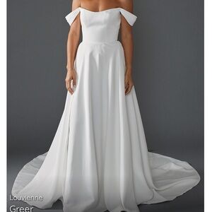 Louvienne Off-Shoulder Wedding Dress in White